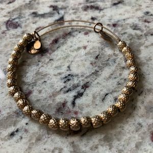 Alex and Ani Gold Tone Beaded Bracelet